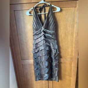 Cache brown-gold cocktail dress size 8
